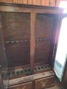 48x69x15 Locking Wood Gun Cabinet with Key in Upstairs Office