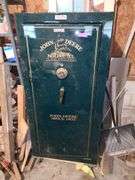 30x65x23 John Deere Gun Safe in Garage
