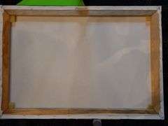 Printed Stretcher Frame Mounted Artistic Dog Picture.