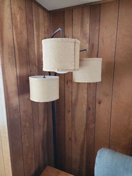 La-Z-Boy Rocker Recliner 3-Head Corner Lamp & Side Table. Den