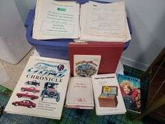 Bin of Ford Memorabilia, Spec Sheets, Confidential Inter-Company Info.  Bsmt