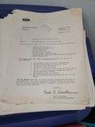 Bin of Ford Memorabilia, Spec Sheets, Confidential Inter-Company Info.  Bsmt