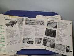 Bin of Ford Memorabilia, Spec Sheets, Confidential Inter-Company Info.  Bsmt