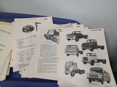 Bin of Ford Memorabilia, Spec Sheets, Confidential Inter-Company Info.  Bsmt