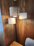 La-Z-Boy Rocker Recliner 3-Head Corner Lamp & Side Table. Den