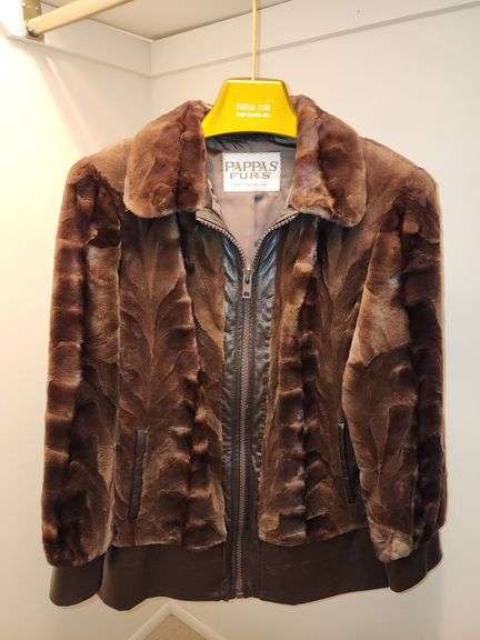 Pappas Furs Custom Designed Leather & Mink Coat. Mstr