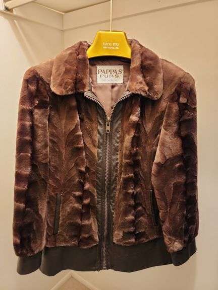 Pappas Furs Custom Designed Leather & Mink Coat. Mstr