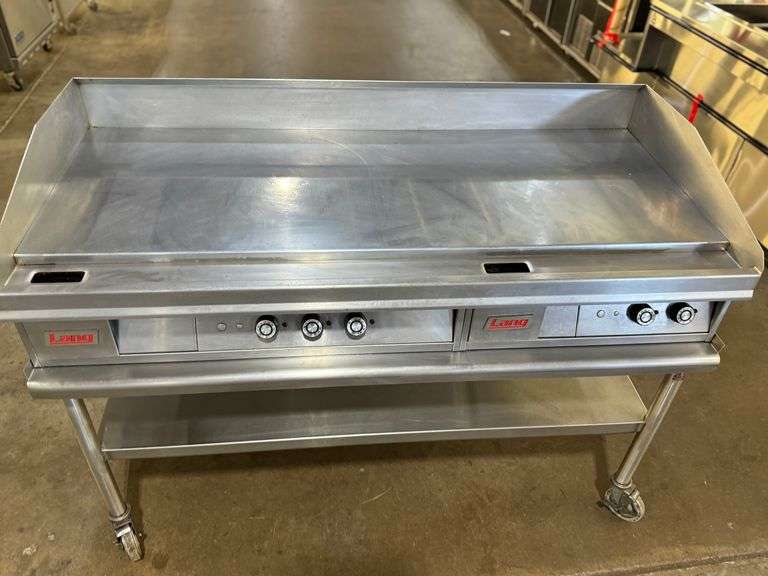 Lang 160TC LG Series 60" Electric Countertop Chrome Plate Griddle with Snap-Action Controls
