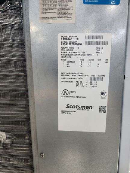 New Scratch  and Dent Scotsman 450 lb Flaker ( Sonic Ice) Ice Machine 