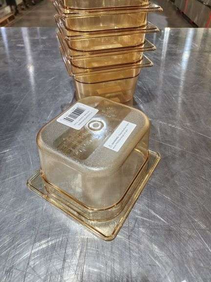 Bid is x 6 - 1/6 Size 4" Deep Food Pans