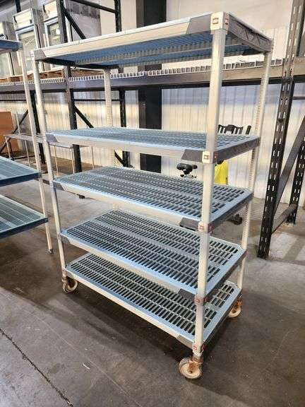 Metro Plastic Industrial Shelving Rack On Wheels - NexBid