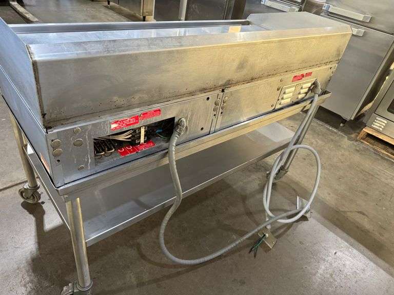 Lang 160TC LG Series 60" Electric Countertop Chrome Plate Griddle with Snap-Action Controls
