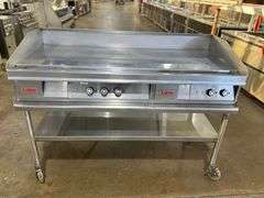 Lang 160TC LG Series 60" Electric Countertop Chrome Plate Griddle with Snap-Action Controls
