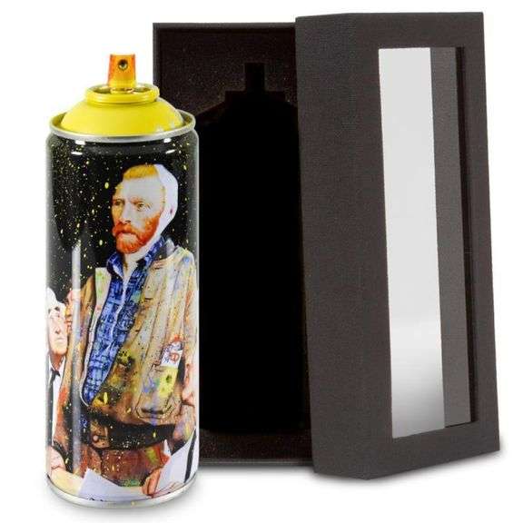 Mr. Brainwash Van Gogh Limited Edition 2020 Hand-Painted Spray Can (Ye