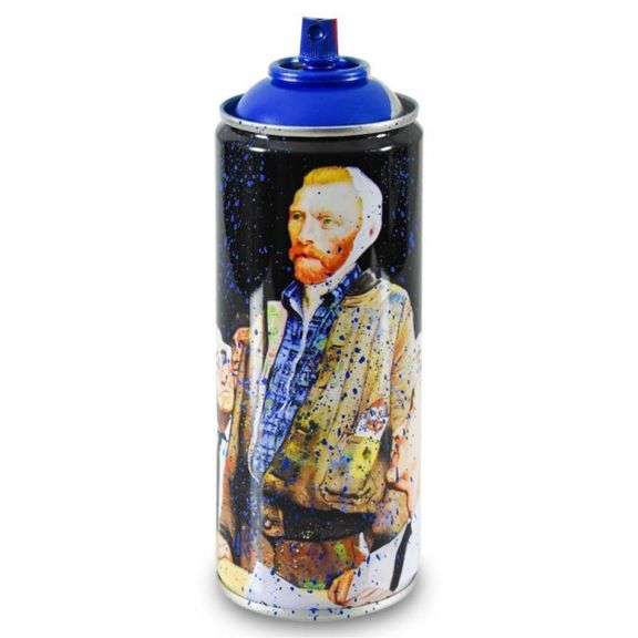 Mr. Brainwash Van Gogh Limited Edition 2020 Hand-Painted Spray Can (Bl