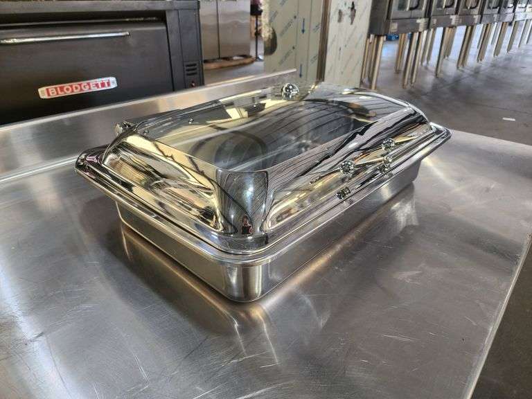 8 Qt. Stainless Induction Chafer with Glass Cover