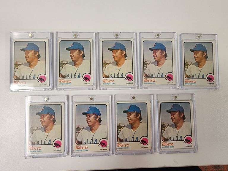 Bid is x 9 1973 Topps Ron Santo Baseball Card