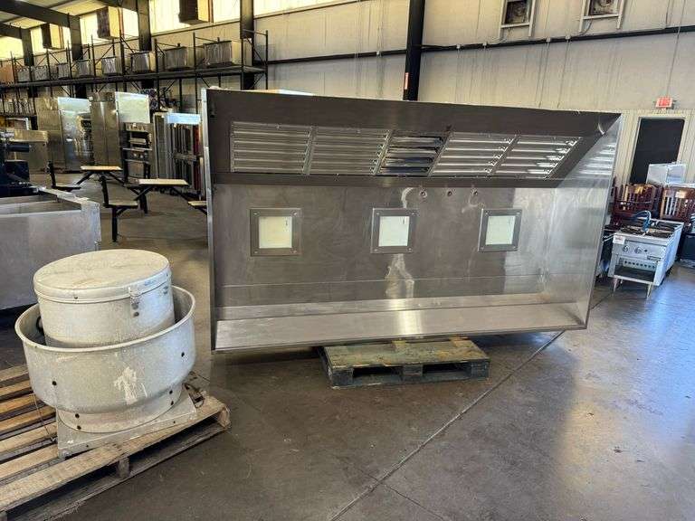 105" x 24" x 60" Stainless Exhaust Hood  w Exhaust Fan