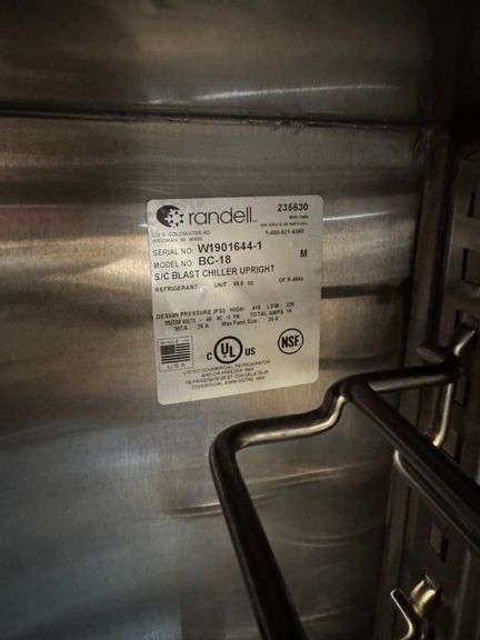 Randell BC-18 Blast Chiller, Reach-In