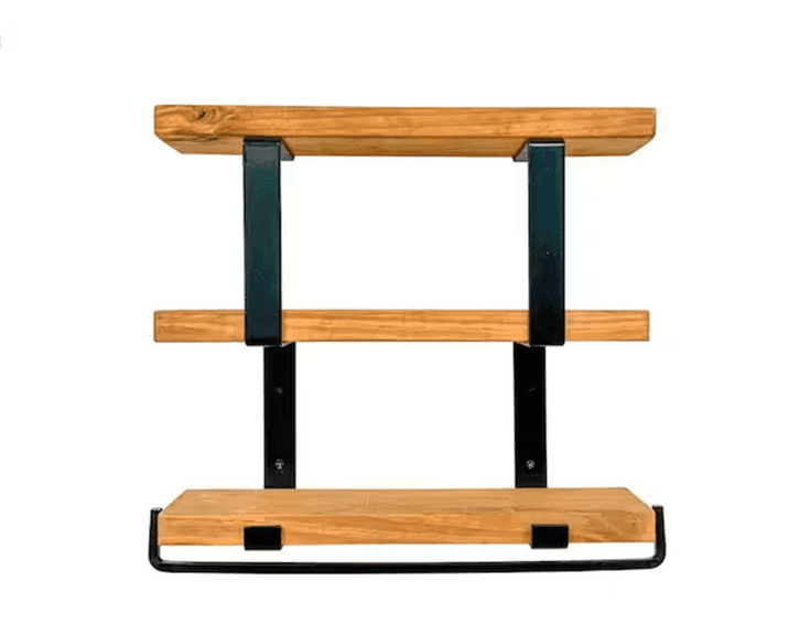 Bid x 240 NEW IN BOX DHD4220WLN -Ziggy Tiered Decorative Wall Shelf 6.125"D x 20"W x 24"H Light Wood