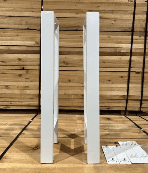 Bid is x 10 New In Box Set of WHITE Metal 29" x 9" Sofa Table Legs