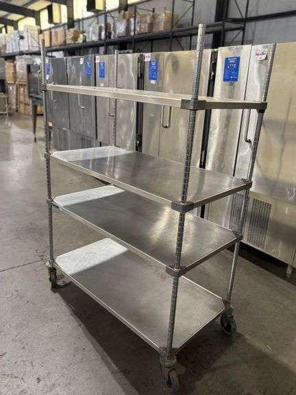 48” x 24” x 68” Stainless Roller Shelving Unit