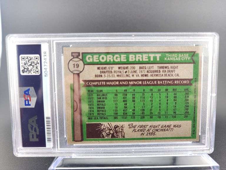 1976 PSA Topps George Brett Royals #19 VG-EX 4 Baseball Card