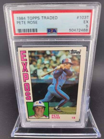 1984 Topps Traded PSA Pete Rose #103T EX 5 Baseball Card