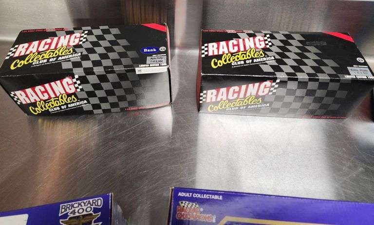 Bid x 6 Die Cast Collectable 1:24 Scale Stock Car In Display Case - Racing Action Platinum Series - 1:64 Scale Die Cast Bank