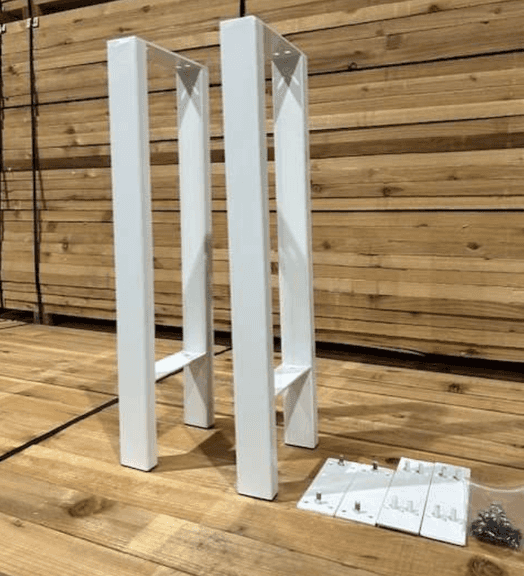 Bid is x 10 New In Box Set of WHITE Metal 29" x 9" Sofa Table Legs