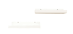 Bid x 14 NEW IN BOX DHD1320WH – Set of 2 White 20" x 6" x 3.5" Rustic Floating Wall Shelves