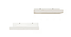 Bid x 51 NEW IN BOX DHD1316WH – Set of 2 White 16" x 6" x 3.5" Rustic Floating Wall Shelves