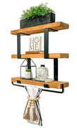 Bid x 240 NEW IN BOX DHD4220WLN -Ziggy Tiered Decorative Wall Shelf 6.125"D x 20"W x 24"H Light Wood