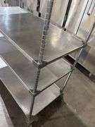 48” x 24” x 68” Stainless Roller Shelving Unit