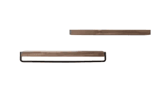 Bid x 118 NEW IN BOX DHD2022DW – Set of 2 Dark Wood True Floating 24" x 5.5" Wall Shelves with One Towel Bar