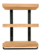 Bid x 82 NEW IN BOX DHD3221WLN - 20" Industrial 3-Tier Floating Shelf - Light Stained Pine Wood