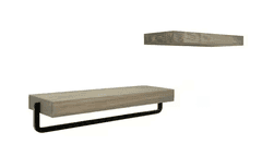 Bid x 113 NEW IN BOX DHD2622GR - True Floating 5.5 in. x 16 in. Grey Pine Wood Floating Decorative Wall Shelf Set
