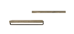 Bid x 89 NEW IN BOX DHD2022GR – Set of 2 Grey True Floating 24" x 5.5" Wall Shelves with One Towel Bar