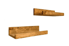 Bid x 49 NEW IN BOX SMUXE24 – Set of 2 Light Wood 24" x 6" x 3.5" Rustic Floating Wall Shelves