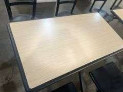 Plymold 4 Seater Booth Table

Table top is 44” x 24”

Overall is 57” x