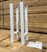 Bid is x 10 New In Box Set of WHITE Metal 29" x 9" Sofa Table Legs