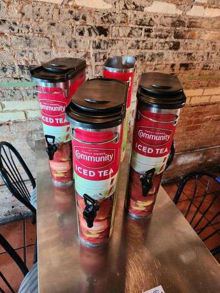 Bid x 4 β Stainless Steel Iced Tea Canisters