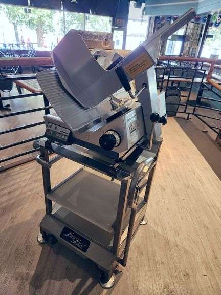 Bizerba GSP HD Commercial Automatic Meat Slicer w/ Face-to-Face Heavy-Duty Stand