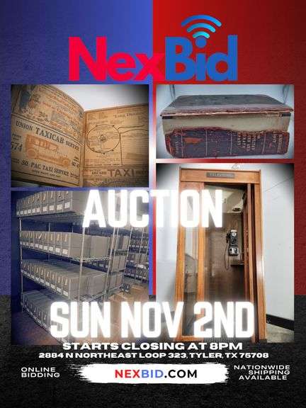 Historical Telecom Archive Auction – Antique Phone Booth & Massive 4,632-Book Telephone Directory Collection!
