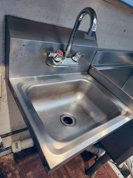John Boos 17" Wall-Mount Stainless Steel Hand Sink β NSF Certified