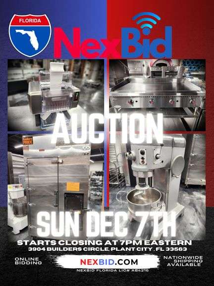  FLORIDA PT2 MEGA RESTAURANT & BAKERY EQUIPMENT LIQUIDATION EVENT