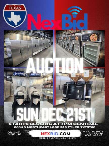 Last Auction of the YEAR-TEXAS Restaurant Equipment Galore  