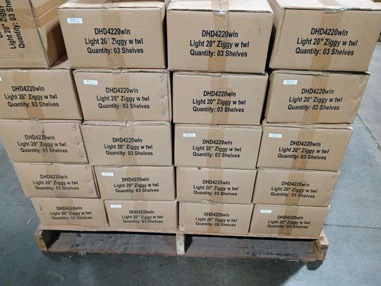 Bid x 240 NEW IN BOX DHD4220WLN -Ziggy Tiered Decorative Wall Shelf 6.125"D x 20"W x 24"H Light Wood