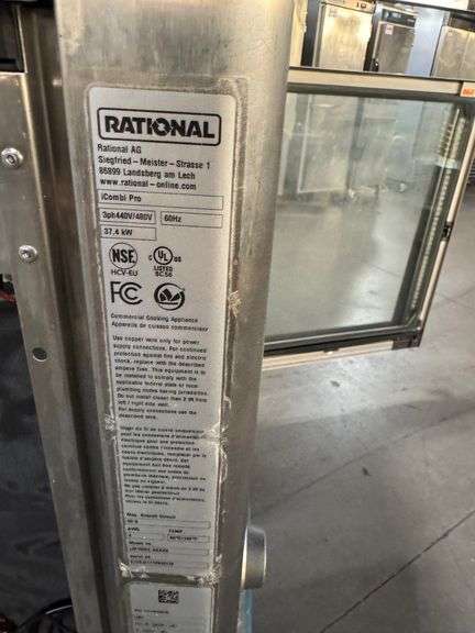 Rational ICP 6-FULL/10-FULL E 480V 3 PH Double Full Size Combi Oven - Boiler Based, 480v/3ph