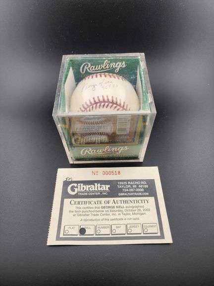 George Kell Certified Autographed Baseball